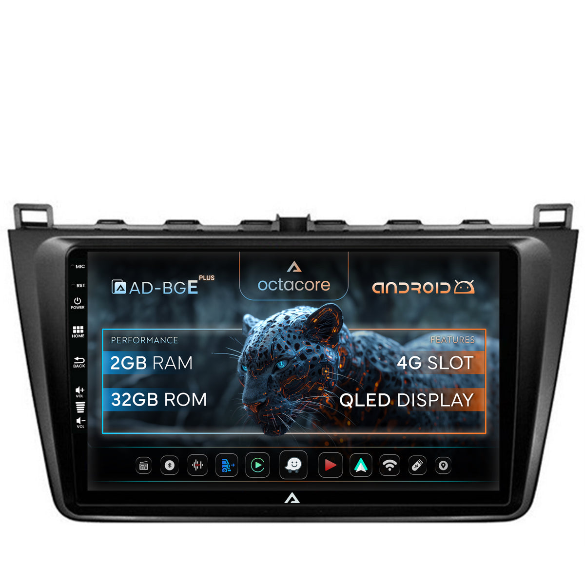 Navigatie Mazda 6 (2008-2013), Android, E-Octacore / 2GB RAM + 32GB ROM, 9 Inch - AD-BGE9002+AD-BGRKIT328