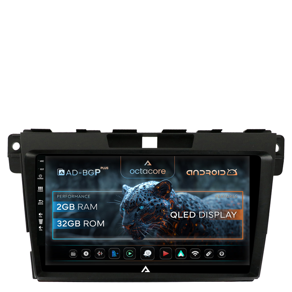 Navigatie Mazda CX-7 (2008-2013), Android, P-Octacore / 2GB RAM + 32GB ROM, 9 Inch - AD-BGP9002+AD-BGRKIT326