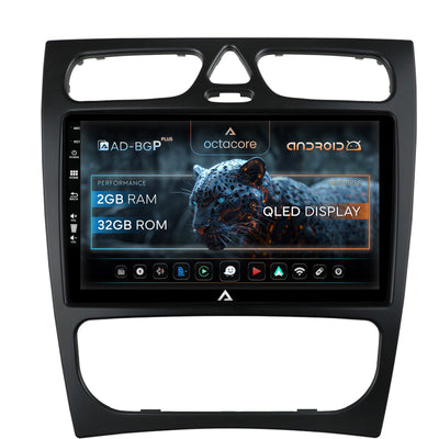 Navigatie Mercedes Benz C-Class W203 (2000-2005), Android, P-Octacore / 2GB RAM + 32GB ROM, 9 Inch - AD-BGP9002+AD-BGRKIT416