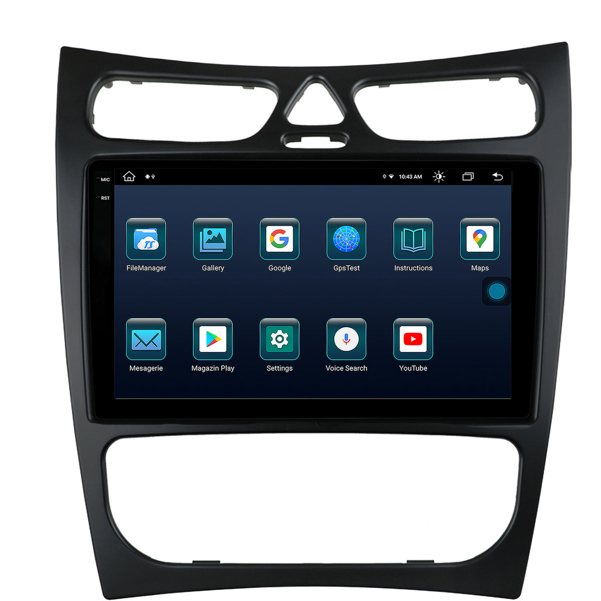 Navigatie Mercedes Benz CLK W209 (2000-2005), Android, X-Octacore / 8GB RAM + 256GB ROM, 9.5 Inch - AD-BGX9008+AD-BGRKIT416V2