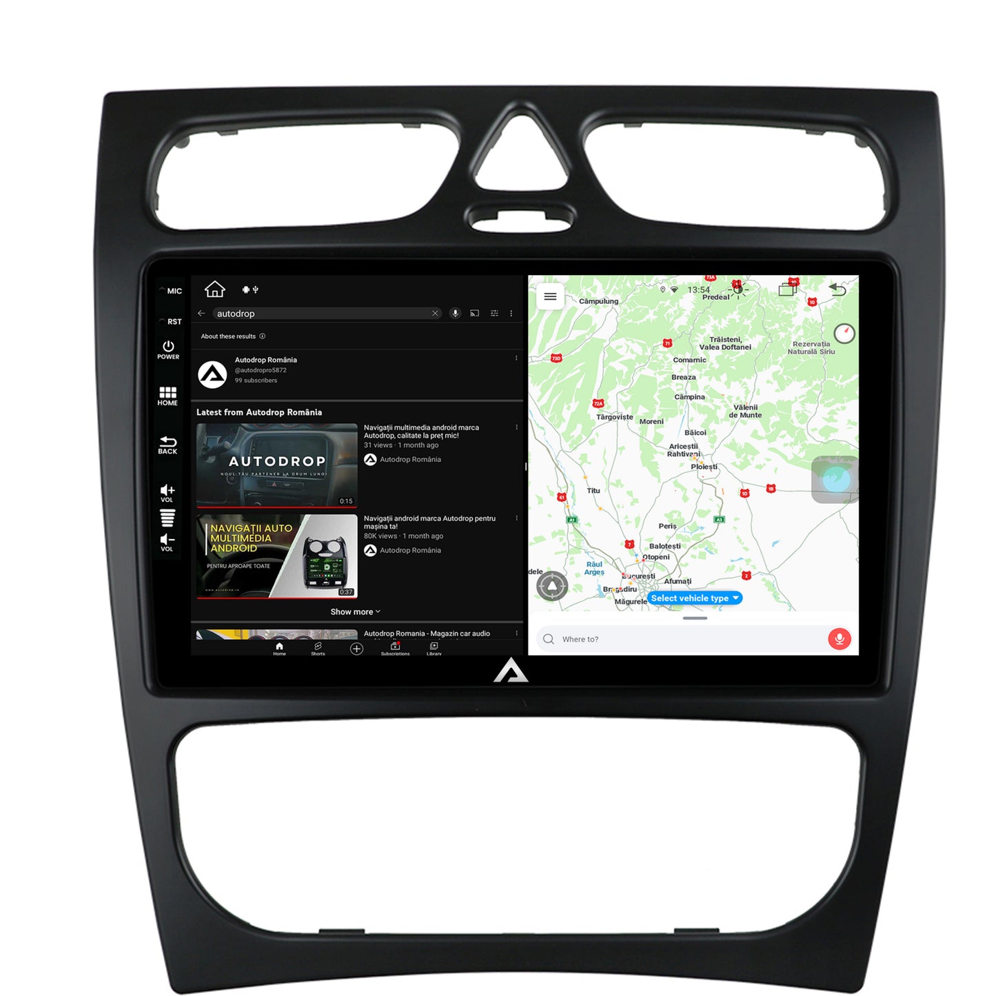 Navigatie Mercedes Benz C-Class W203 (2000-2005), Android, Z-Octacore / 8GB RAM + 256GB ROM, 9 INCH - AD-BGZ9008+AD-BGRKIT416