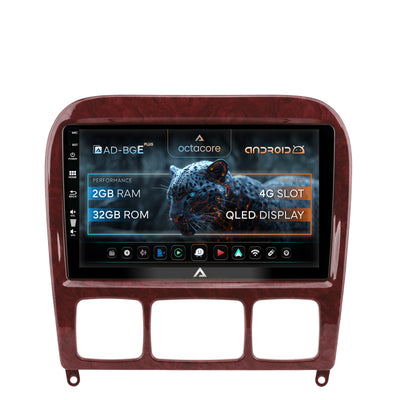 Navigatie Mercedes Benz S-Class (1998-2005), Android, E-Octacore / 2GB RAM + 32GB ROM, 9 Inch - AD-BGE9002+AD-BGRKIT408