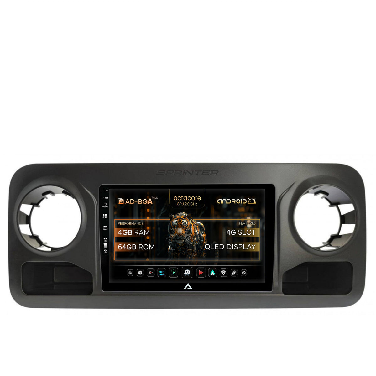 Navigatie Mercedes Benz Sprinter, Android, A-Octacore / 4GB RAM + 64GB ROM, 10.1 Inch - AD-BGA10004+AD-BGRKIT407v2