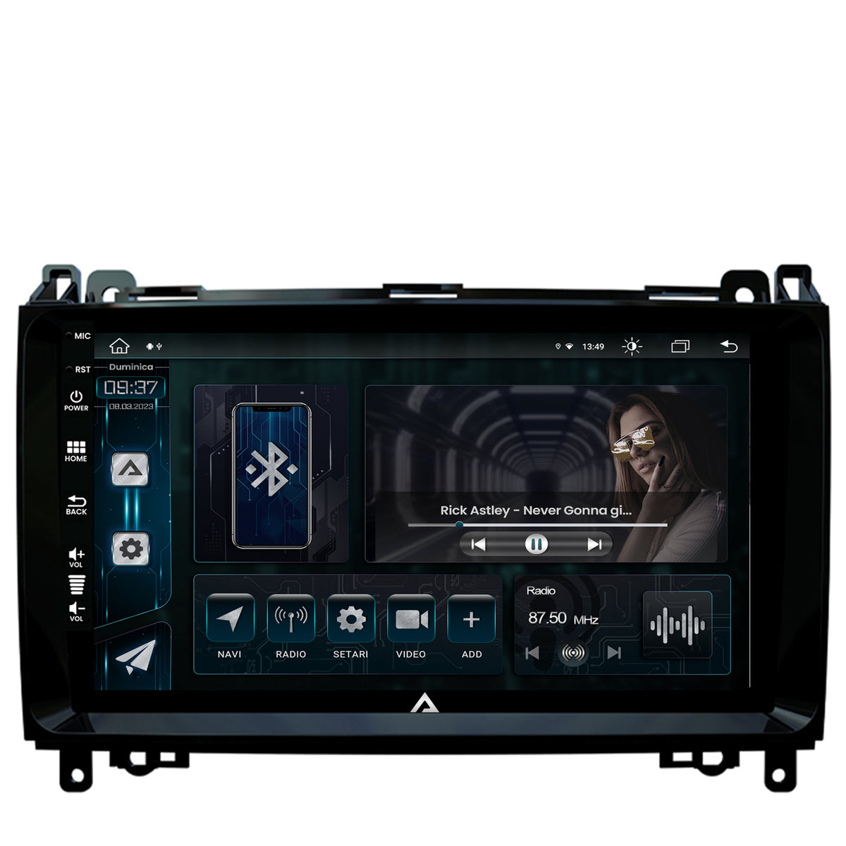 Navigatie Mercedes Benz Sprinter, Viano, Vito, A/B Class, Crafter, Android, Z-Octacore / 8GB RAM + 256GB ROM, 9 Inch - AD-BGZ9008+AD-BGRKIT407