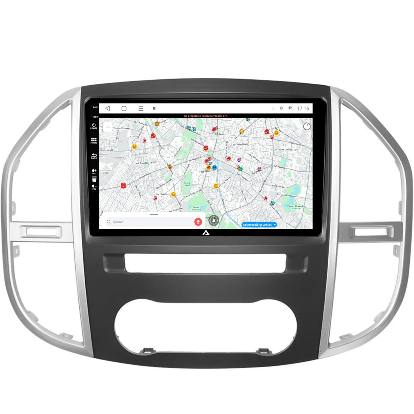 Navigatie Mercedes Benz Vito (2016+), Android, P-Octacore / 2GB RAM + 32GB ROM, 10.1 Inch - AD-BGP10002+AD-BGRKIT407v3