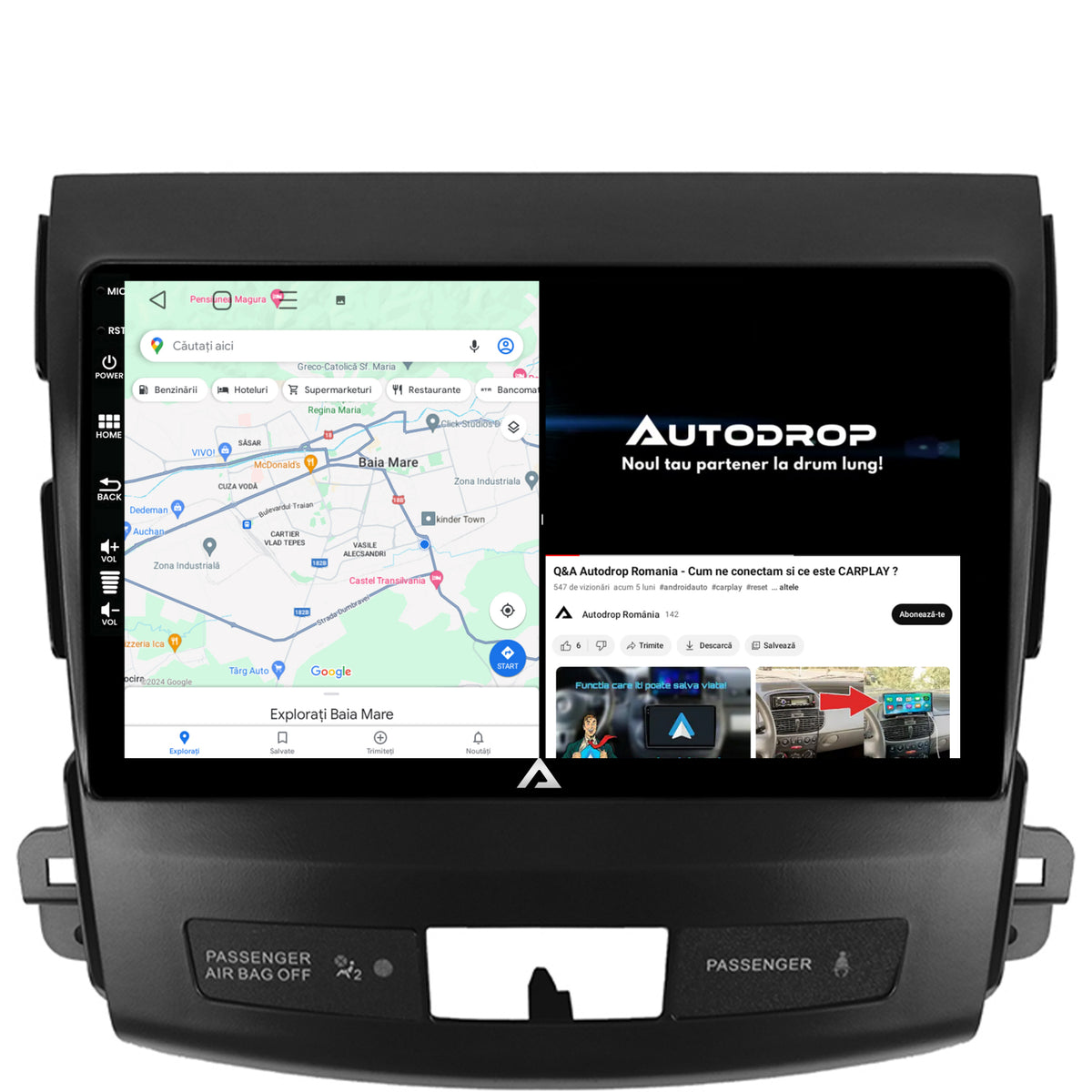 Navigatie Mitstubishi Outlander / Peugeot 4007 / Citroen C-Crosser, Android, P-Octacore / 2GB RAM + 32GB ROM, 9 Inch - AD-BGP9002+AD-BGRKIT276
