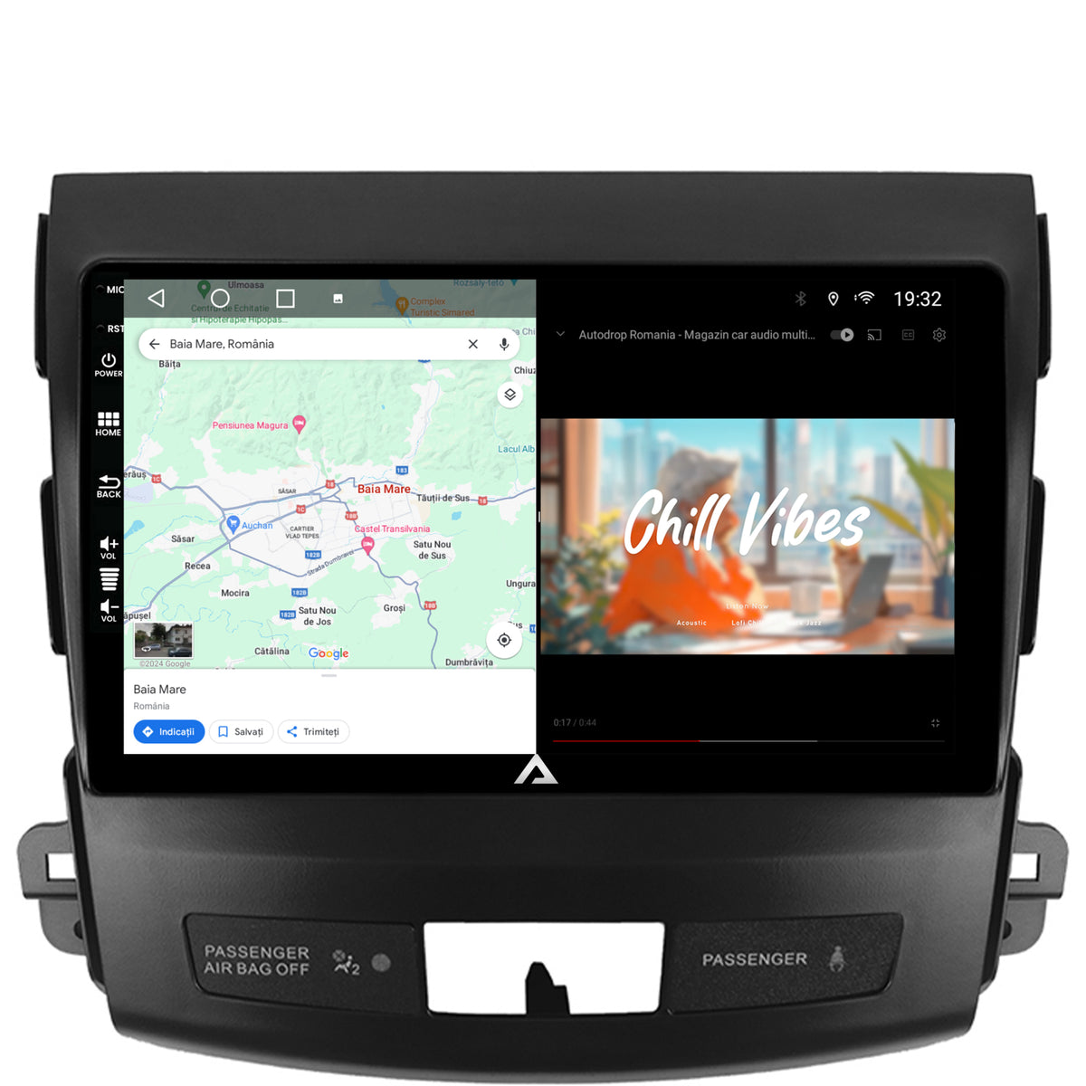 Navigatie Mitstubishi Outlander / Peugeot 4007 / Citroen C-Crosser, Android, A-Octacore / 4GB RAM + 64GB ROM, 9 Inch - AD-BGA9004+AD-BGRKIT276