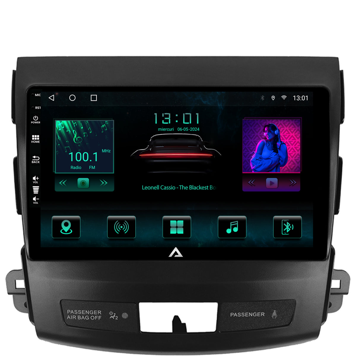 Navigatie Mitstubishi Outlander / Peugeot 4007 / Citroen C-Crosser, Android, A-Octacore / 4GB RAM + 64GB ROM, 9 Inch - AD-BGA9004+AD-BGRKIT276