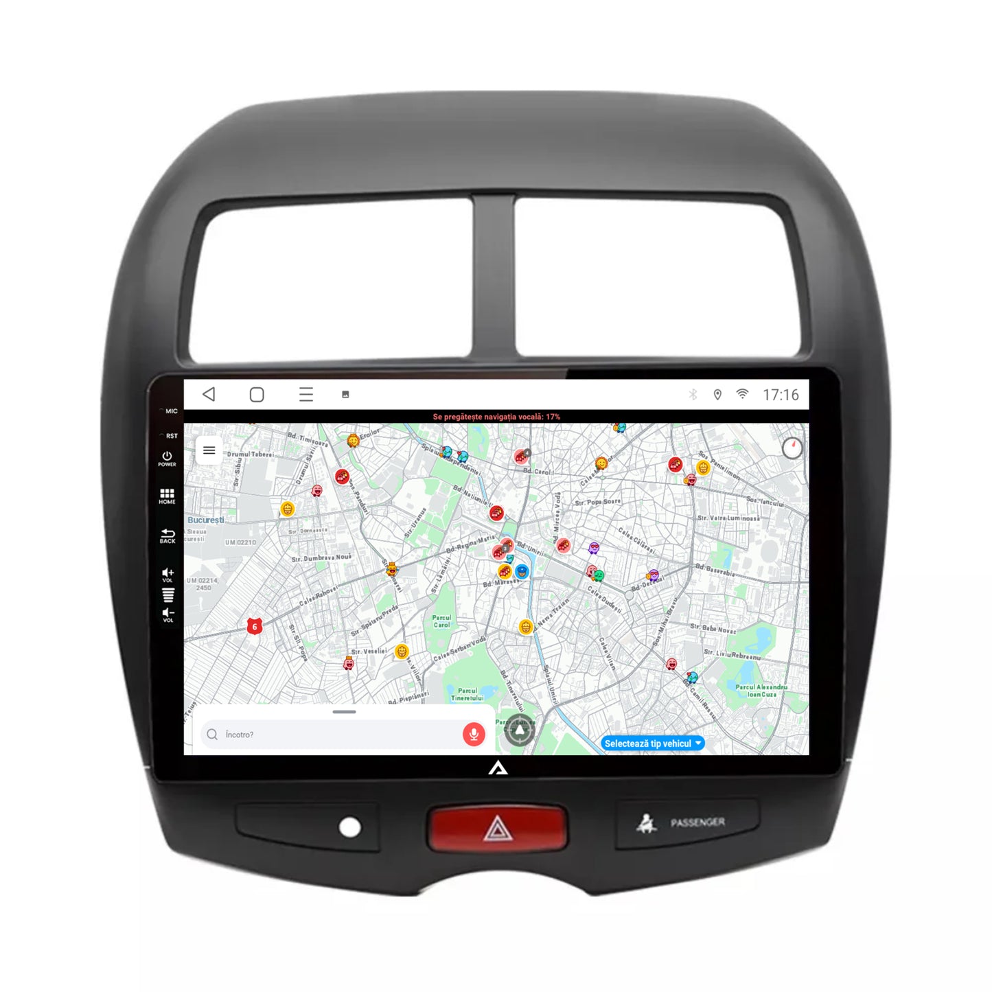 Navigatie Mitsubishi ASX / Peugeot 4008 (2010-2018), Android, A-Octacore / 4GB RAM + 64GB ROM, 10.1 Inch - AD-BGA10004+AD-BGRKIT267