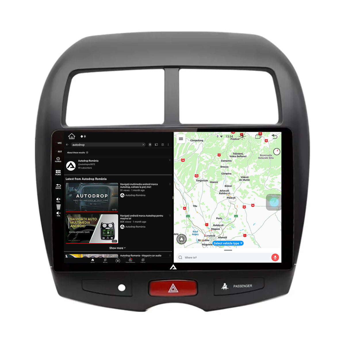 Navigatie Mitsubishi ASX / Peugeot 4008 (2010-2018), Android, Z-Octacore / 8GB RAM + 256GB ROM, 10.1 Inch - AD-BGZ10008+AD-BGRKIT267