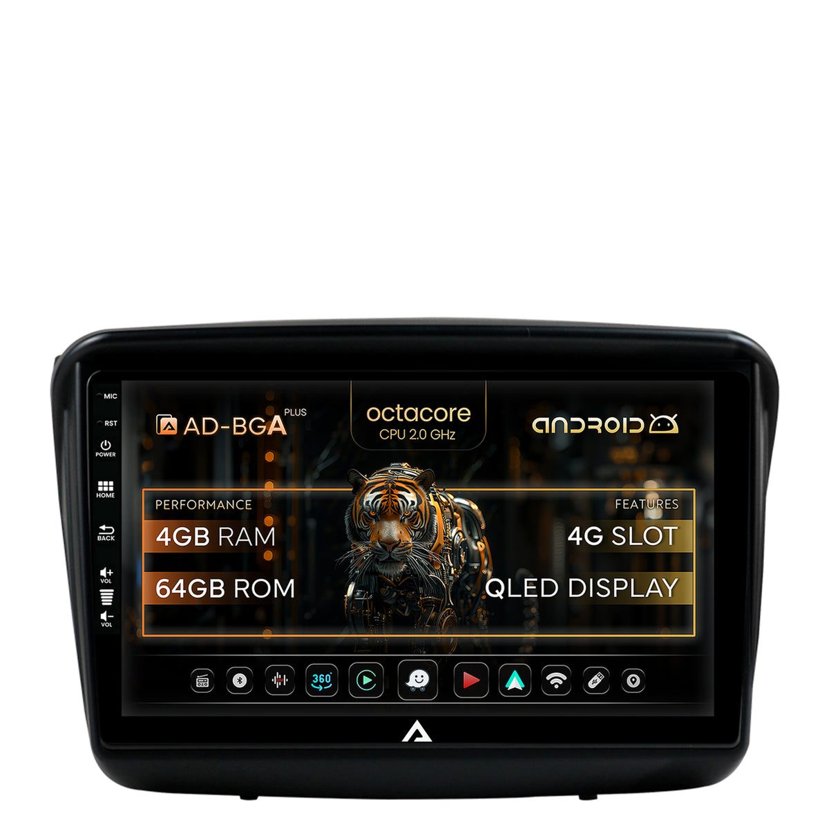 Navigatie Mitsubishi L200 / Pajero Sport, Android, A-Octacore / 4GB RAM + 64GB ROM, 9 Inch - AD-BGA9004+AD-BGRKIT278
