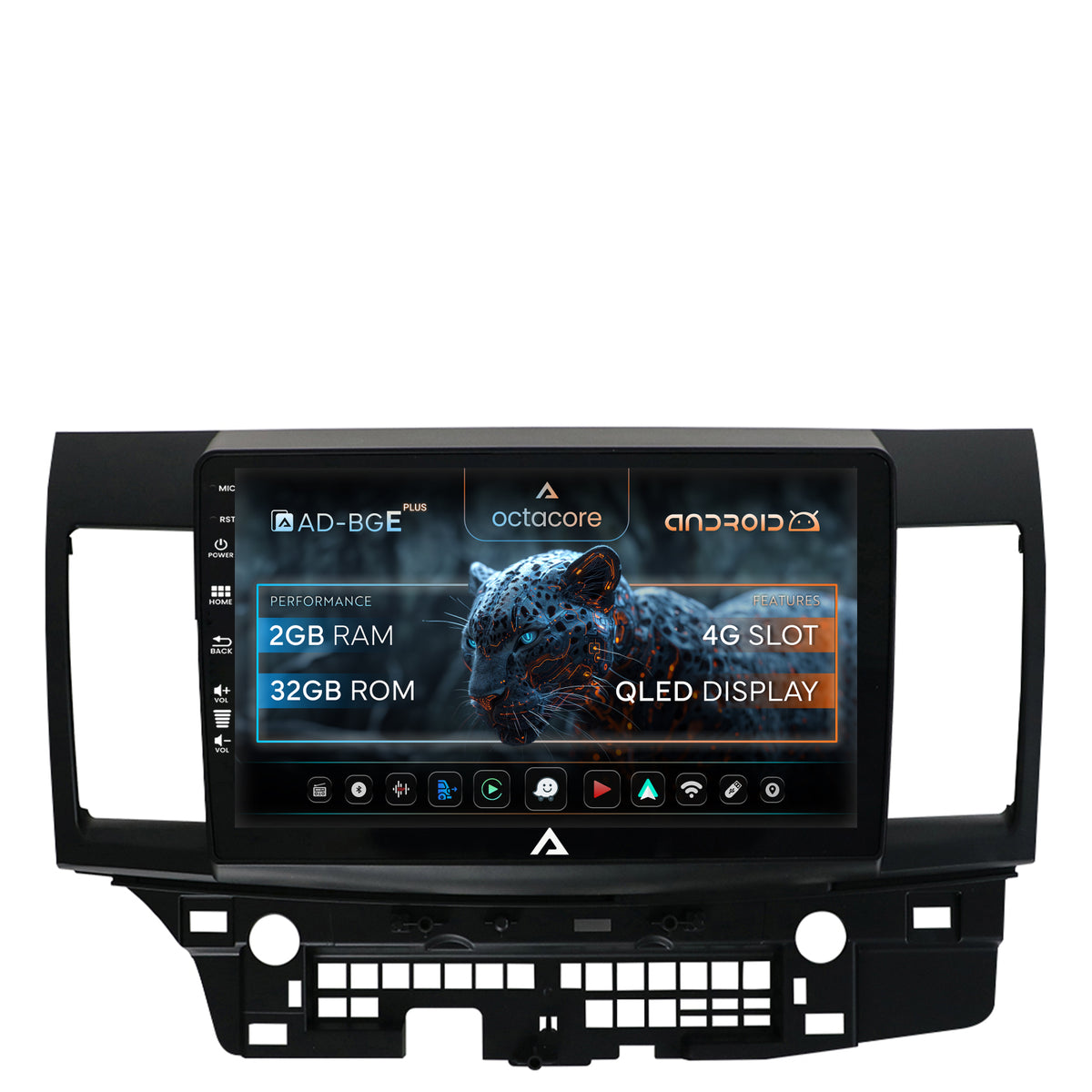 Navigatie Mitsubishi Lancer (2007-2016), Android, E-Octacore / 2GB RAM + 32GB ROM, 10.1 Inch - AD-BGE10002+AD-BGRKIT269