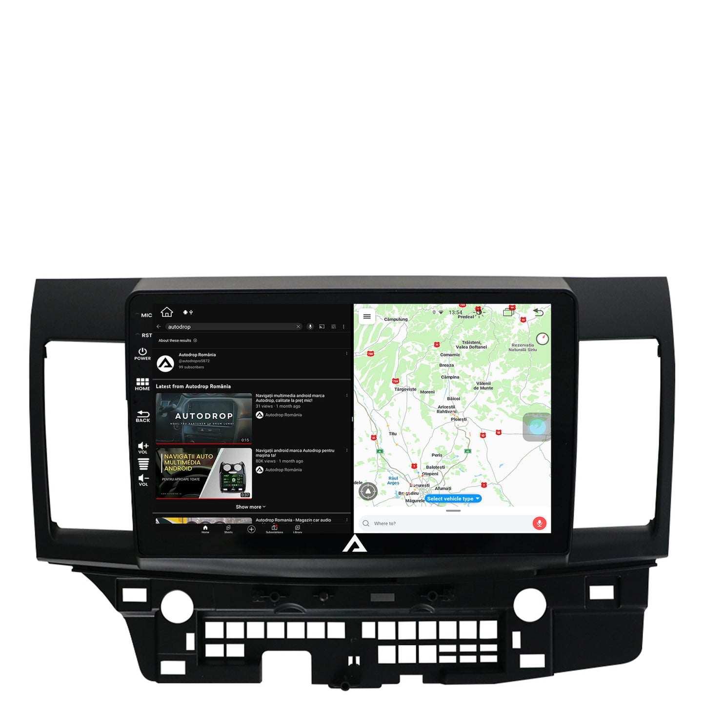 Navigatie Mitsubishi Lancer (2007-2016), Android, Z-Octacore / 8GB RAM + 256GB ROM, 10.1 Inch - AD-BGZ10008+AD-BGRKIT269