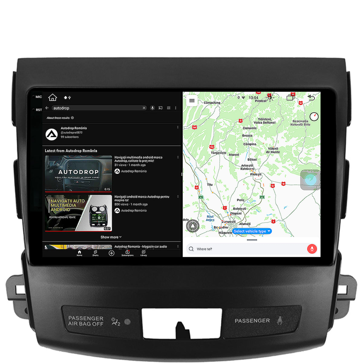 Navigatie Mitsubishi Outlander / Peugeot 4007 / Citron C-Crosser, Android, X-Octacore / 8GB RAM + 256GB ROM, 9.5 Inch - AD-BGX9008+AD-BGRKIT276
