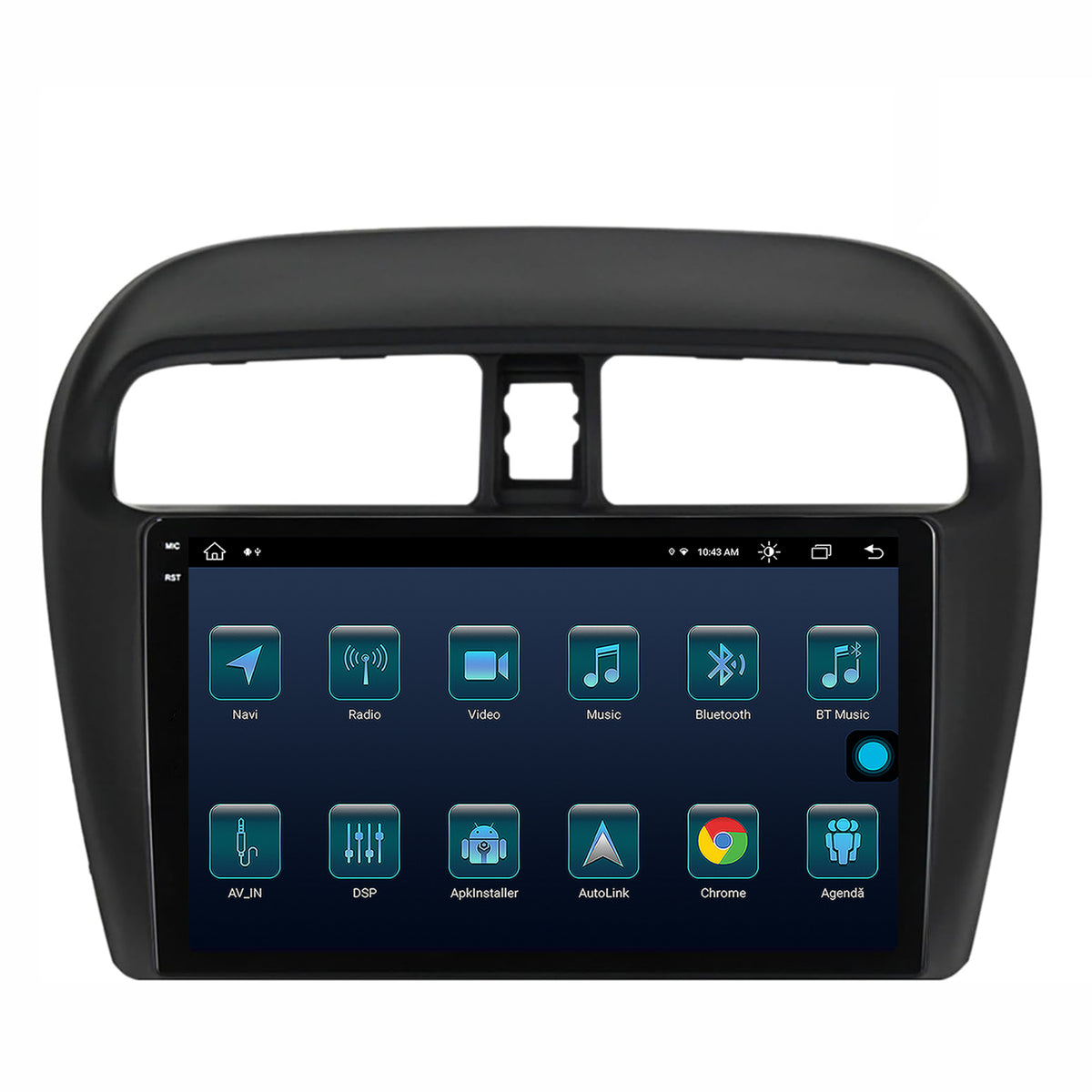 Navigatie Mitsubishi Space Star / Mirage / Attrage, Android, X-Octacore / 8GB RAM + 256GB ROM, 9.5 Inch - AD-BGX9008+AD-BGRKIT267V3