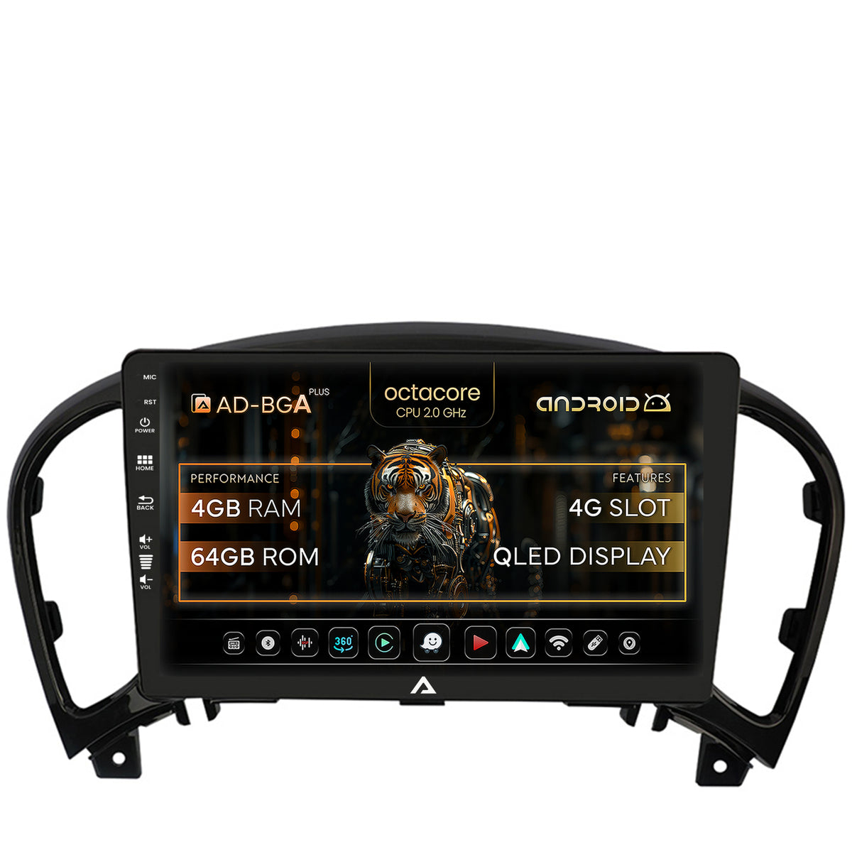 Navigatie Nissan Juke (2010-2019), Android, A-Octacore / 4GB RAM + 64GB ROM, 9 Inch - AD-BGA9004+AD-BGRKIT168