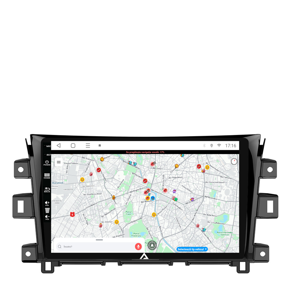 Navigatie Nissan Navara (2015+), Android, E-Octacore / 2GB RAM + 32GB ROM, 10.1 Inch - AD-BGE10002+AD-BGRKIT163