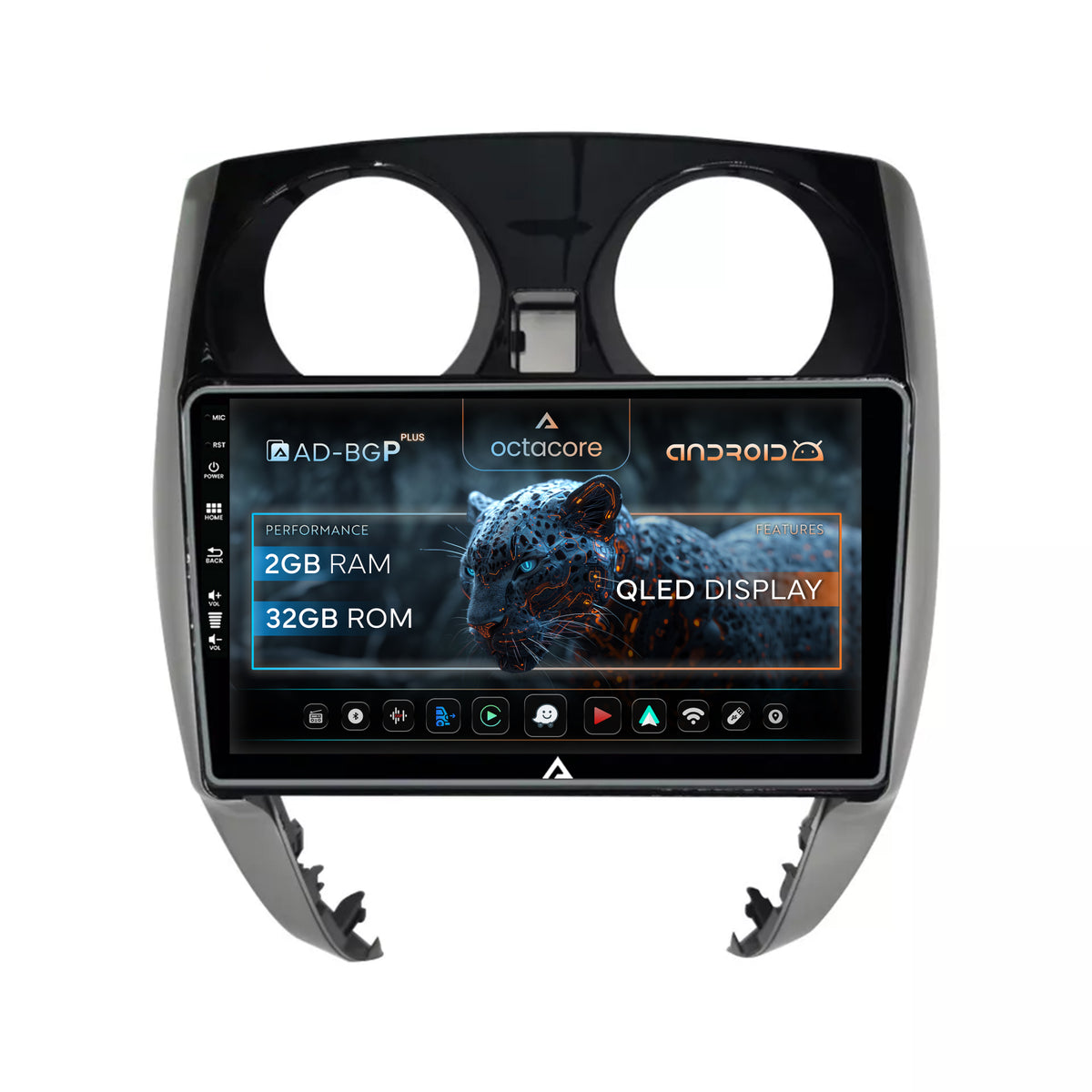 Navigatie Nissan Note (2012-2019), Android, P-Octacore / 2GB RAM + 32GB ROM, 10.1 Inch - AD-BGP10002+AD-BGRKIT167
