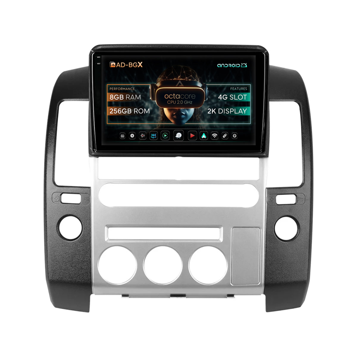 Navigatie Nissan Pathfinder-Navara (2004-2014), Android, X-Octacore / 8GB RAM + 256GB ROM, 9.5 Inch - AD-BGX9008+AD-BGRKIT170V2