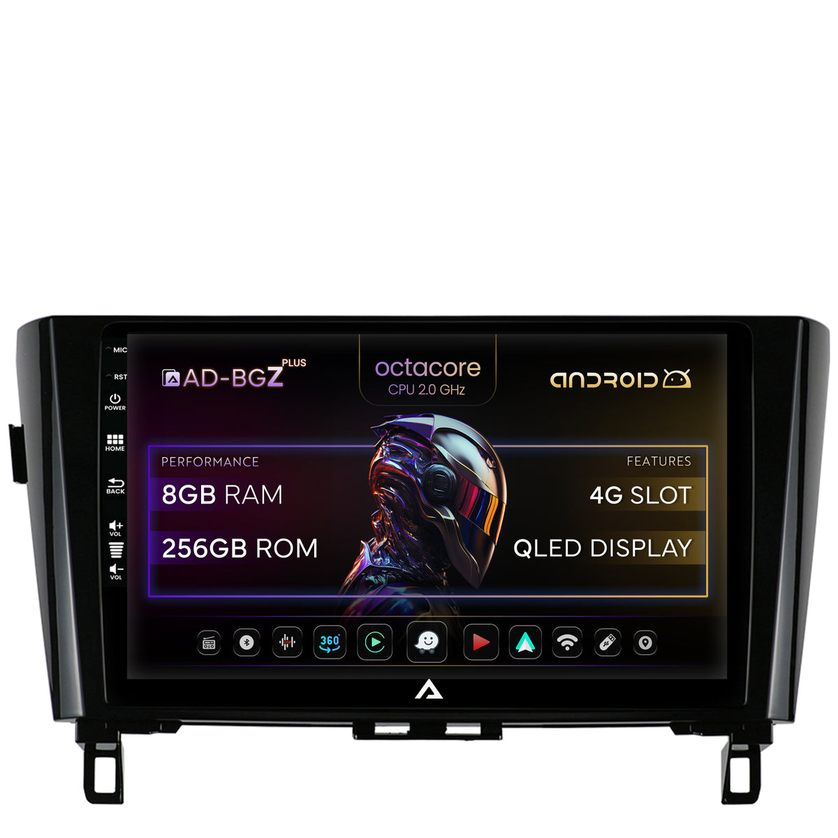 Navigatie Nissan Qashqai / X-Trail (2013+), Android, Z-Octacore / 8GB RAM + 256GB ROM, 10.1 Inch - AD-BGZ10008+AD-BGRKIT162