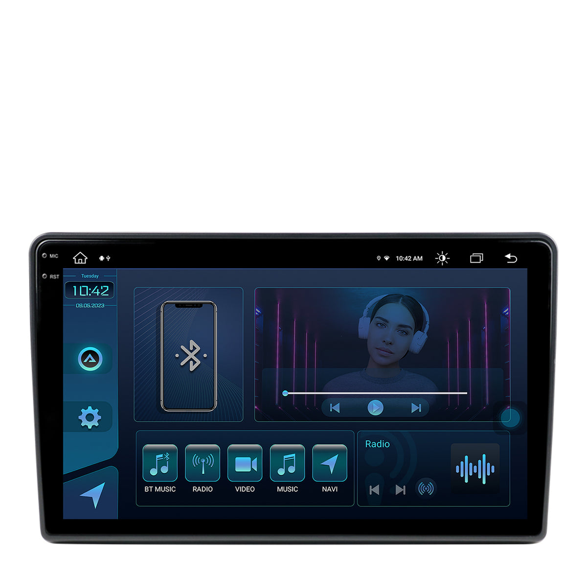 Navigatie Opel, Android, X-Octacore / 8GB RAM + 256GB ROM, 9.5 Inch - AD-BGX9008+AD-BGRKIT388