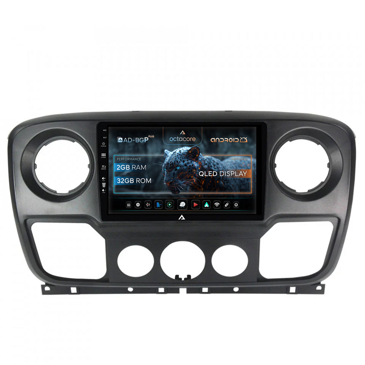 Navigatie Opel Movano / Renault Master (2011-2021), Android, P-Octacore / 2GB RAM + 32GB ROM, 10.1 Inch - AD-BGP10002+AD-BGRKIT388V2