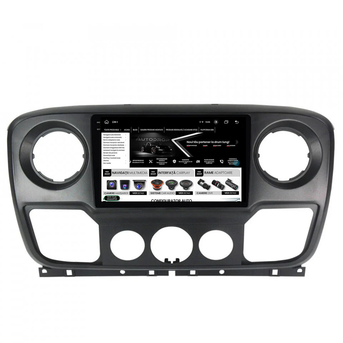 Navigatie Opel Movano / Renault Master / Nissan NV400 (2011-2021), Android, X-Octacore / 8GB RAM + 256GB ROM, 10.36 Inch - AD-BGX10008+AD-BGRKIT388V2