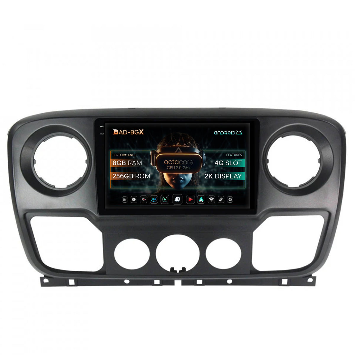 Navigatie Opel Movano / Renault Master / Nissan NV400 (2011-2021), Android, X-Octacore / 8GB RAM + 256GB ROM, 10.36 Inch - AD-BGX10008+AD-BGRKIT388V2