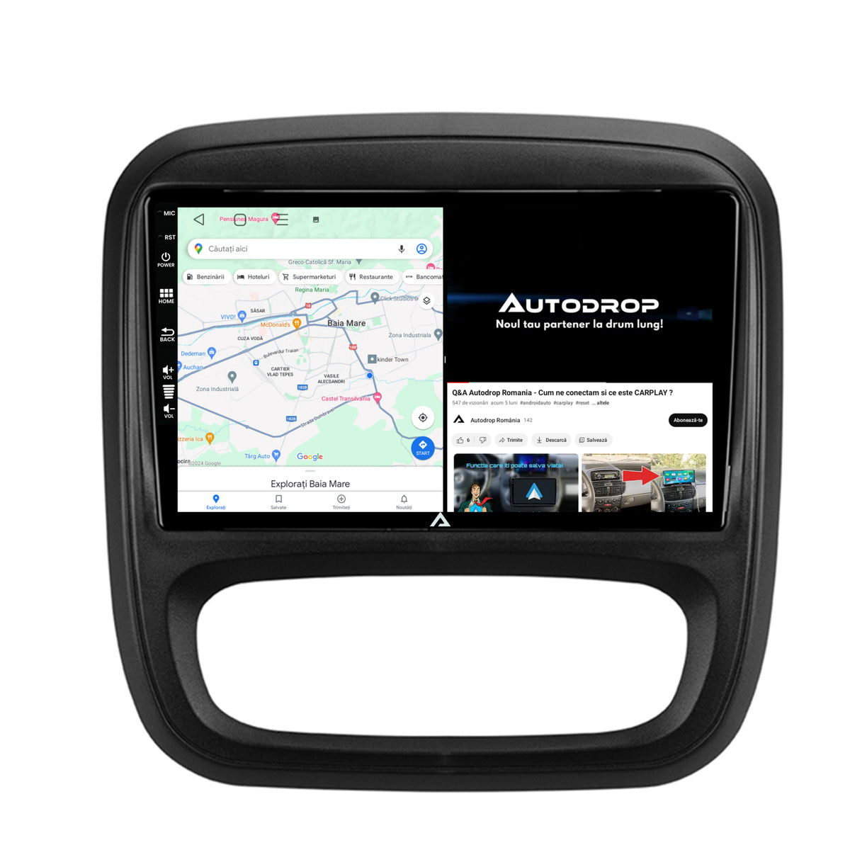 Navigatie Opel Vivaro / Renault Trafic / Fiat Talento (2014-2017), Android, E-Octacore / 2GB RAM + 32GB ROM, 9 Inch - AD-BGE9002+AD-BGRKIT389