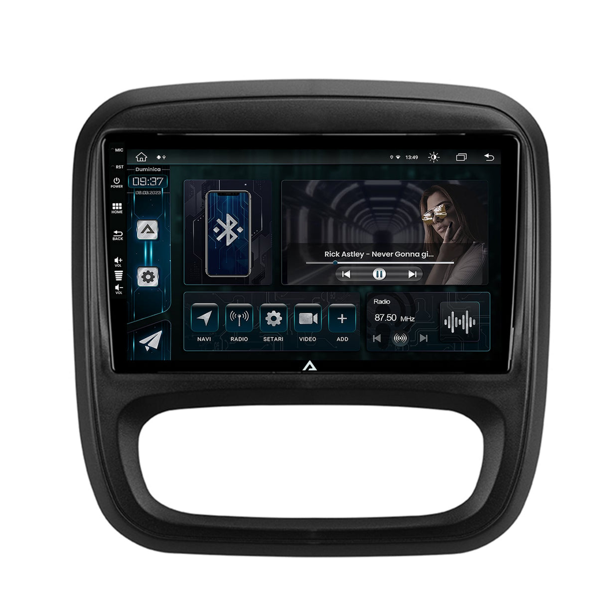Navigatie Opel Vivaro / Renault Trafic / Fiat Talento (2014-2017), Android, Z-Octacore / 8GB RAM + 256GB ROM, 9 Inch - AD-BGZ9008+AD-BGRKIT389