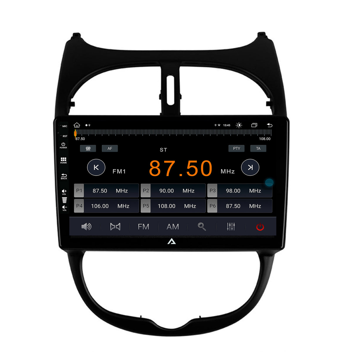 Navigatie Peugeot 206 (1998-2012), Android, Z-Octacore / 8GB RAM + 256GB ROM, 9 Inch - AD-BGZ9008+AD-BGRKIT262