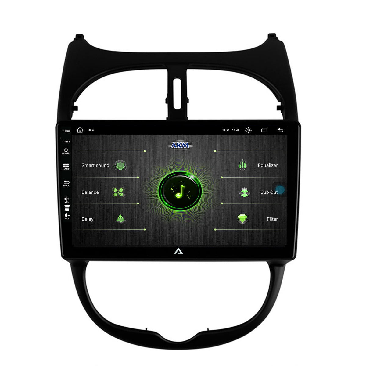 Navigatie Peugeot 206 (1998-2012), Android, Z-Octacore / 8GB RAM + 256GB ROM, 9 Inch - AD-BGZ9008+AD-BGRKIT262