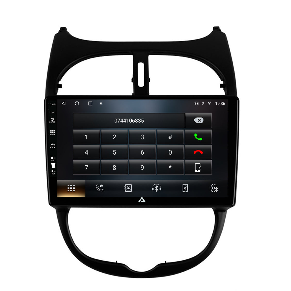 Navigatie Peugeot 206 (1998-2012), Android, A-Octacore / 4GB RAM + 64GB ROM, 9 Inch - AD-BGA9004+AD-BGRKIT262