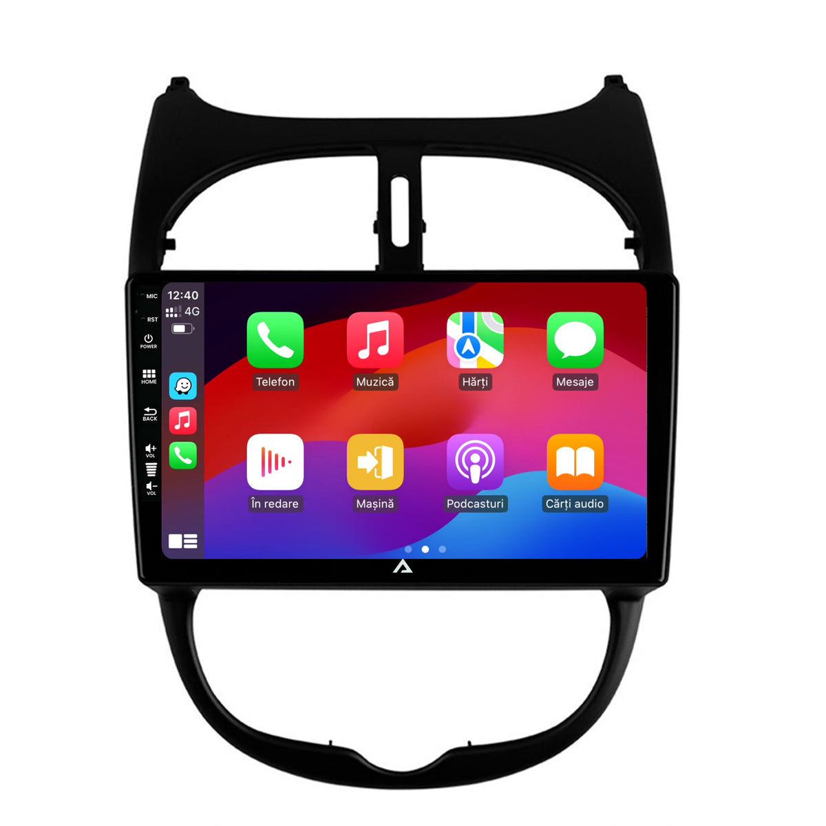 Navigatie Peugeot 206 (1998-2012), Android, A-Octacore / 4GB RAM + 64GB ROM, 9 Inch - AD-BGA9004+AD-BGRKIT262