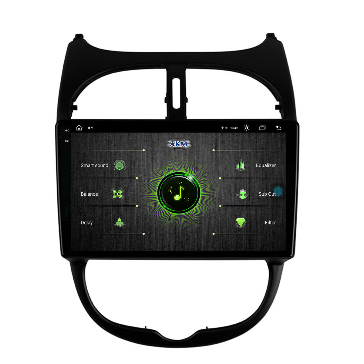 Navigatie Peugeot 206 (1998-2012), Android, V-Octacore / 4GB RAM + 64GB ROM, 9.5 Inch - AD-BGV9004+AD-BGRKIT262