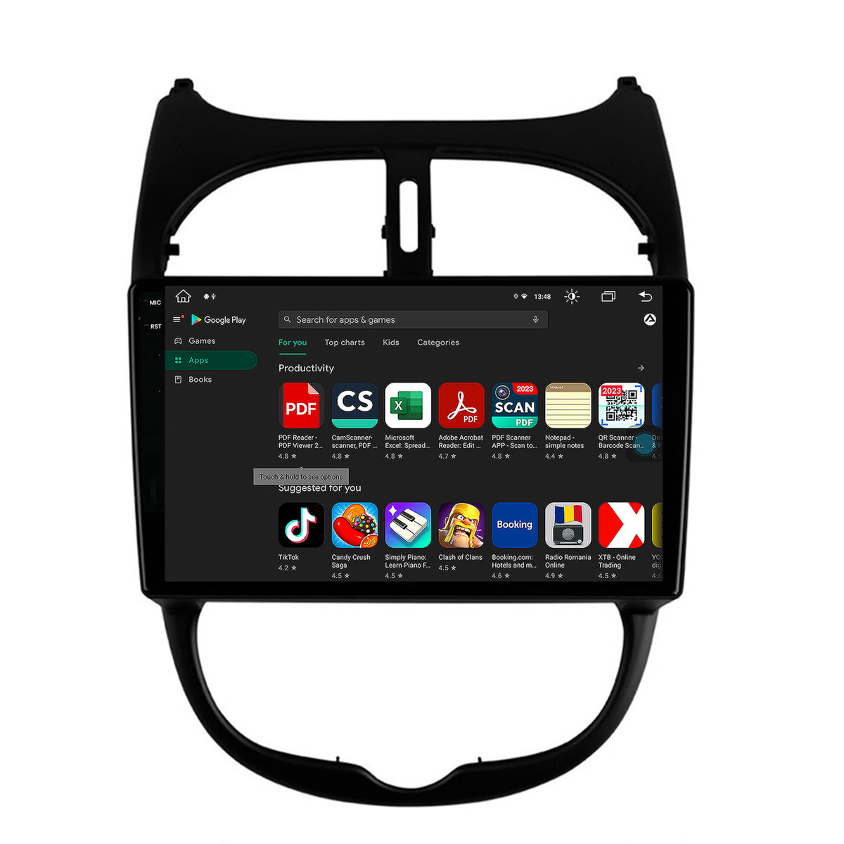 Navigatie Peugeot 206 (1998-2012), Android, V-Octacore / 4GB RAM + 64GB ROM, 9.5 Inch - AD-BGV9004+AD-BGRKIT262