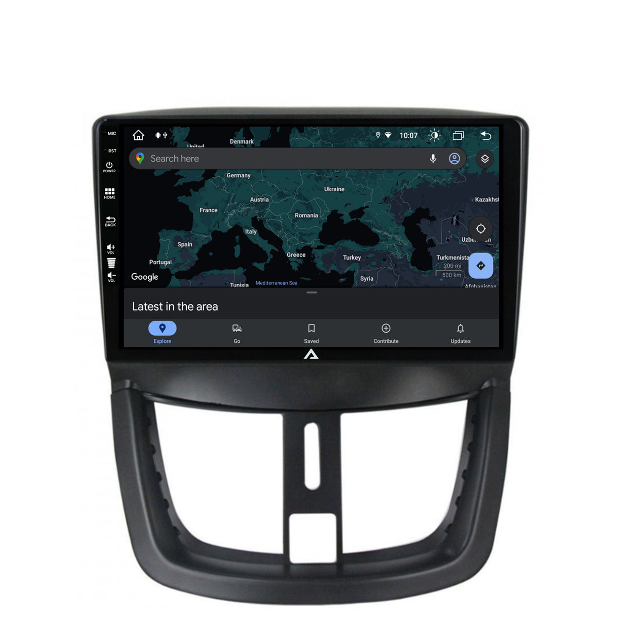 Navigatie Peugeot 207, Android, Z-Octacore / 8GB RAM + 256GB ROM, 9 Inch - AD-BGZ9008+AD-BGRKIT263
