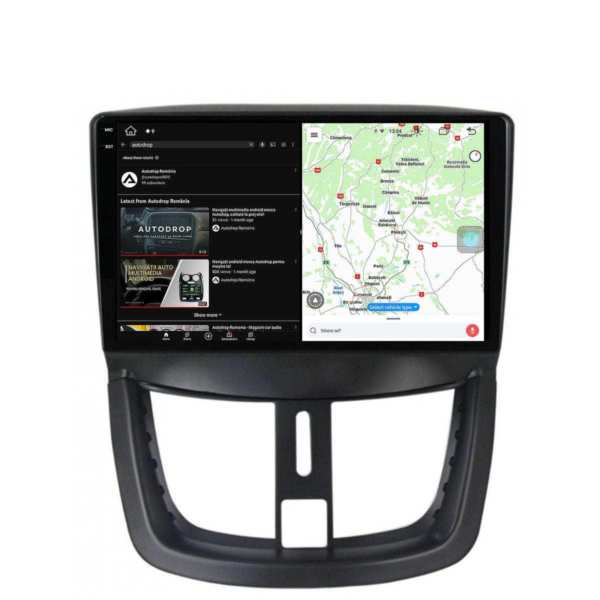 Navigatie Peugeot 207, Android, X-Octacore / 8GB RAM + 256GB ROM, 9.5 Inch - AD-BGX9008+AD-BGRKIT263