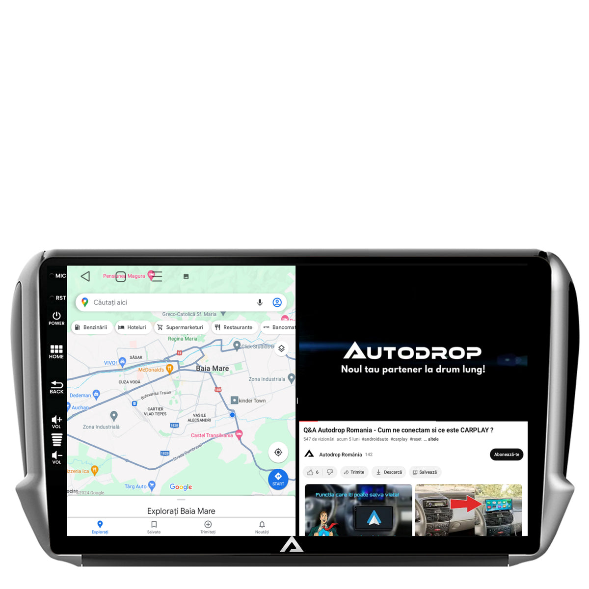 Navigatie Peugeot 208/2008 (2012+), Android, E-Octacore / 2GB RAM + 32GB ROM, 10.1 Inch - AD-BGE10002+AD-BGRKIT258
