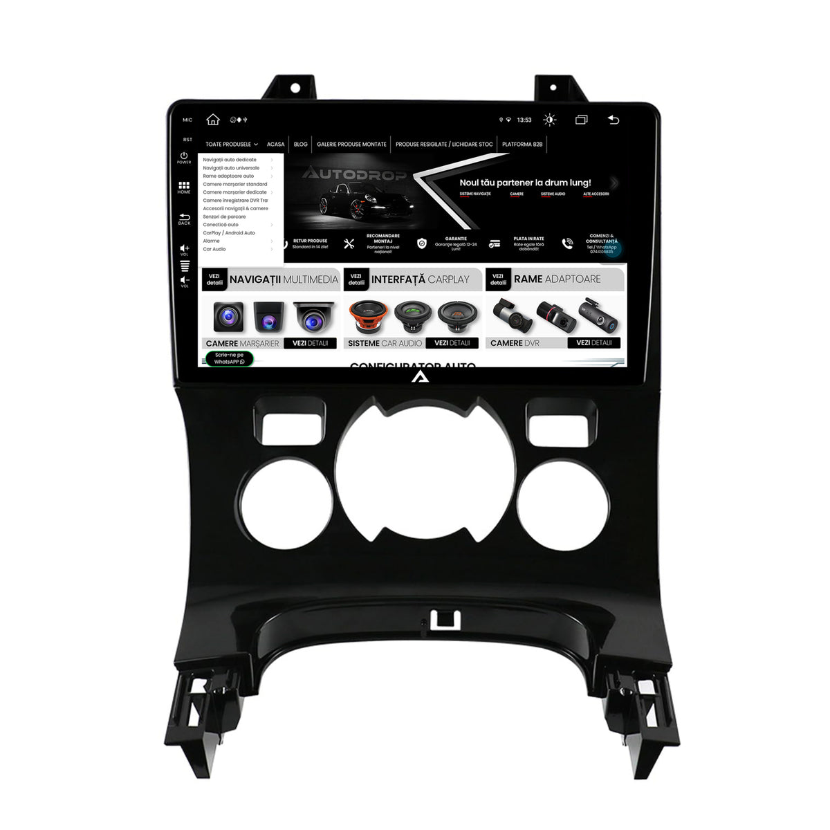 Navigatie Peugeot 3008/5008, Android, Z-Octacore / 8GB RAM + 256GB ROM, 9 Inch - AD-BGZ9008+AD-BGRKIT259