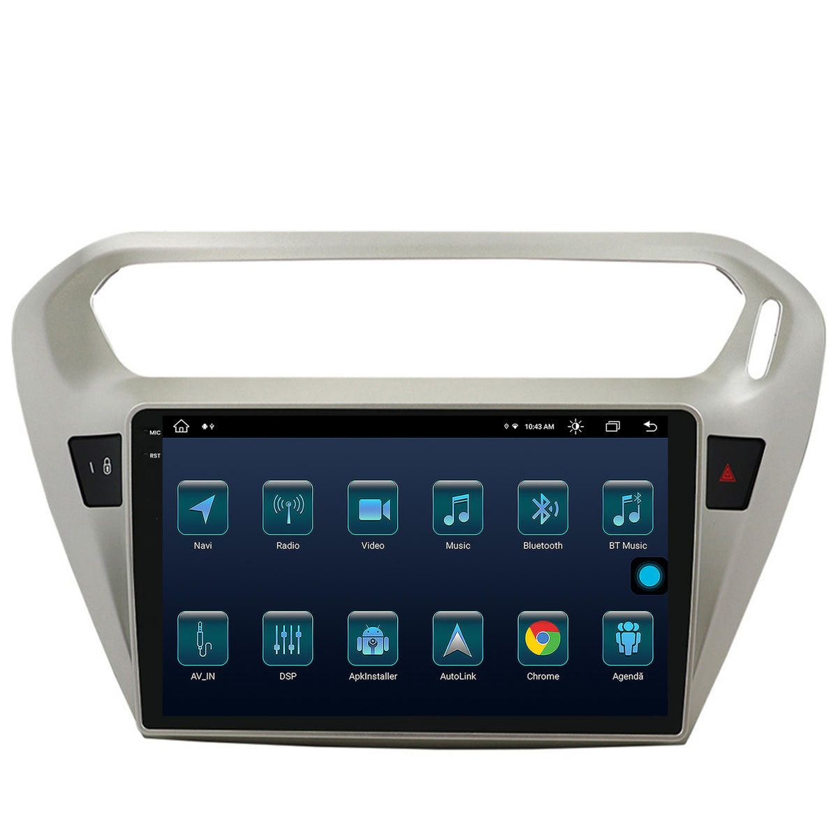 Navigatie Peugeot 301 / Citroen C-Elysee, Android, X-Octacore / 8GB RAM + 256GB ROM, 9.5 Inch - AD-BGX9008+AD-BGRKIT255
