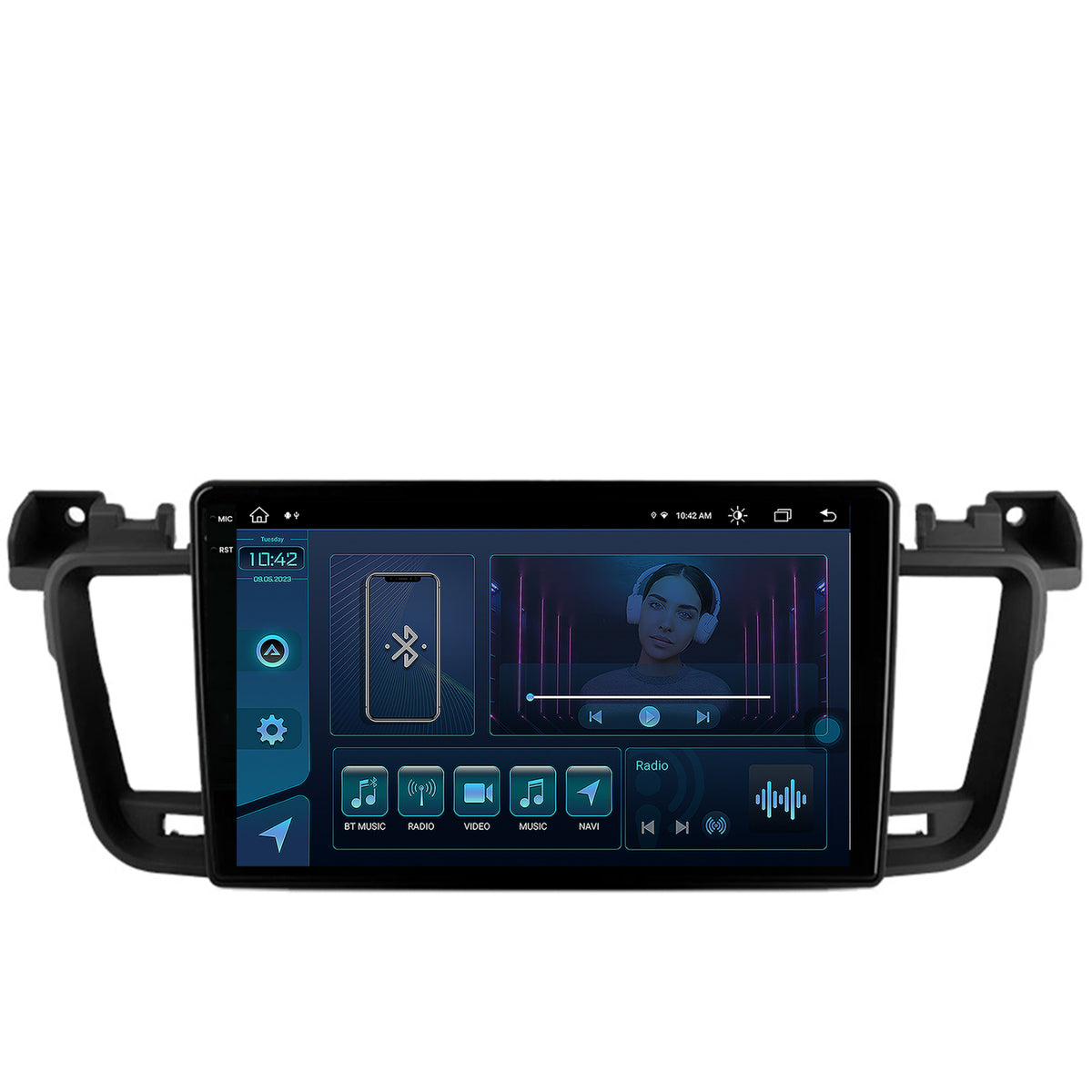 Navigatie Peugeot 508 (2010-2018), Android, X-Octacore / 8GB RAM + 256GB ROM, 9.5 Inch - AD-BGX9008+AD-BGRKIT264