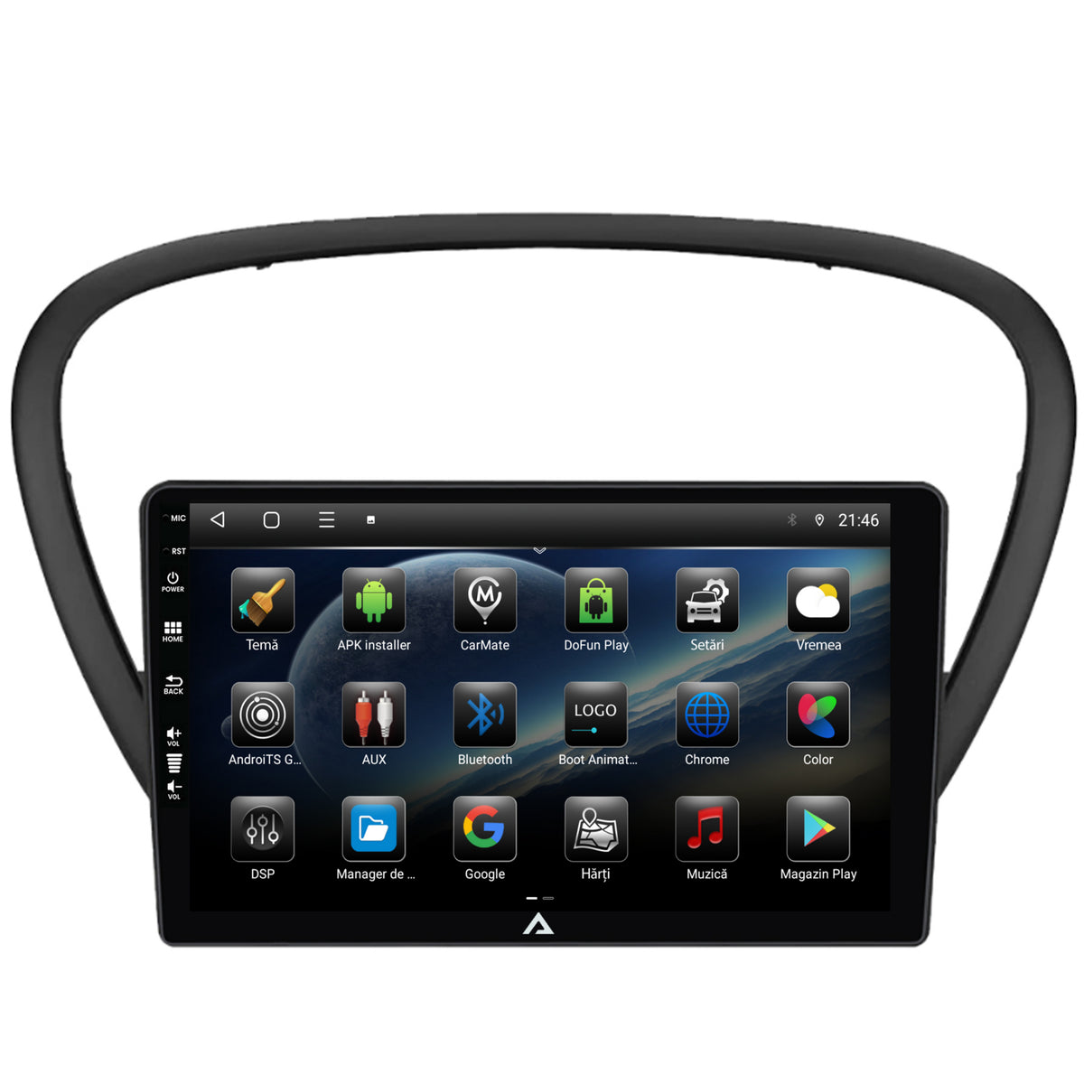 Navigatie Peugeot 607 (2004-2011), Android, P-Octacore / 2GB RAM + 32GB ROM, 9 Inch - AD-BGP9002+AD-BGRKIT266V4