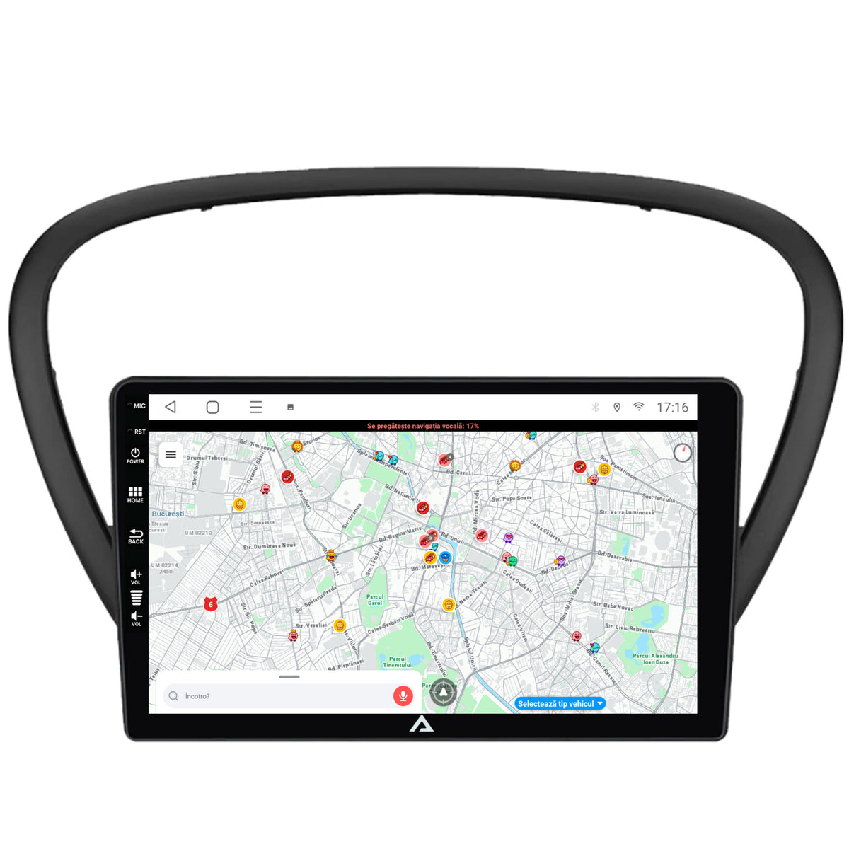 Navigatie Peugeot 607 (2004-2011), Android, P-Octacore / 2GB RAM + 32GB ROM, 9 Inch - AD-BGP9002+AD-BGRKIT266V4