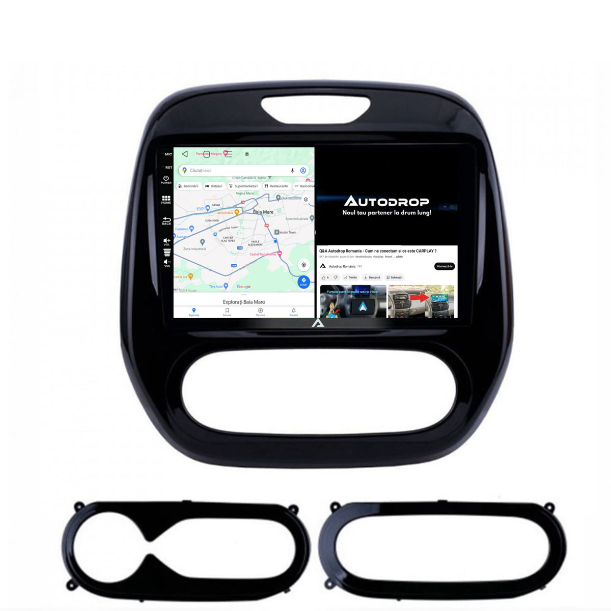 Navigatie Renault Captur (2013-2019), Android, P-Octacore / 2GB RAM + 32GB ROM, 9 Inch - AD-BGP9002+AD-BGRKIT378