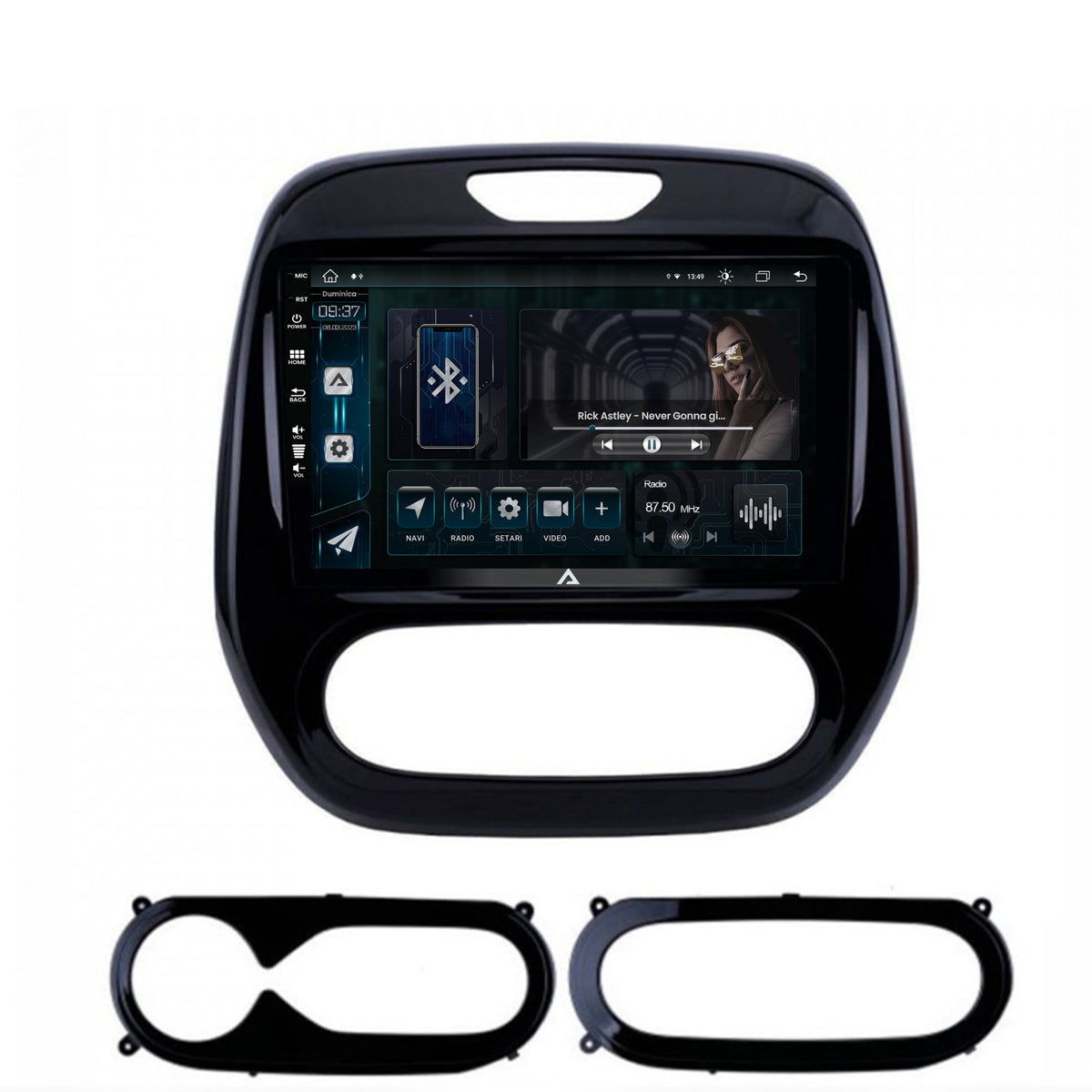 Navigatie Renault Captur (2013-2019), Android, Z-Octacore / 8GB RAM + 256GB ROM, 9 Inch - AD-BGZ9008+AD-BGRKIT378