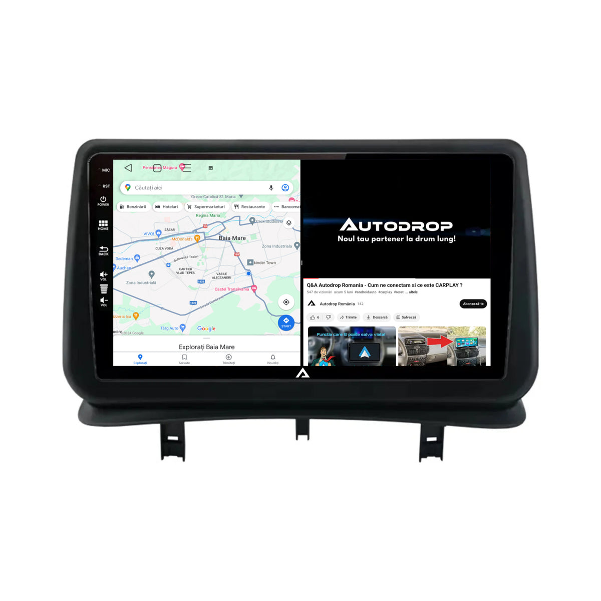 Navigatie Renault Clio 3 (2005-2013), Android, A-Octacore / 4GB RAM + 64GB ROM, 9 Inch - AD-BGA9004+AD-BGRKIT371V2