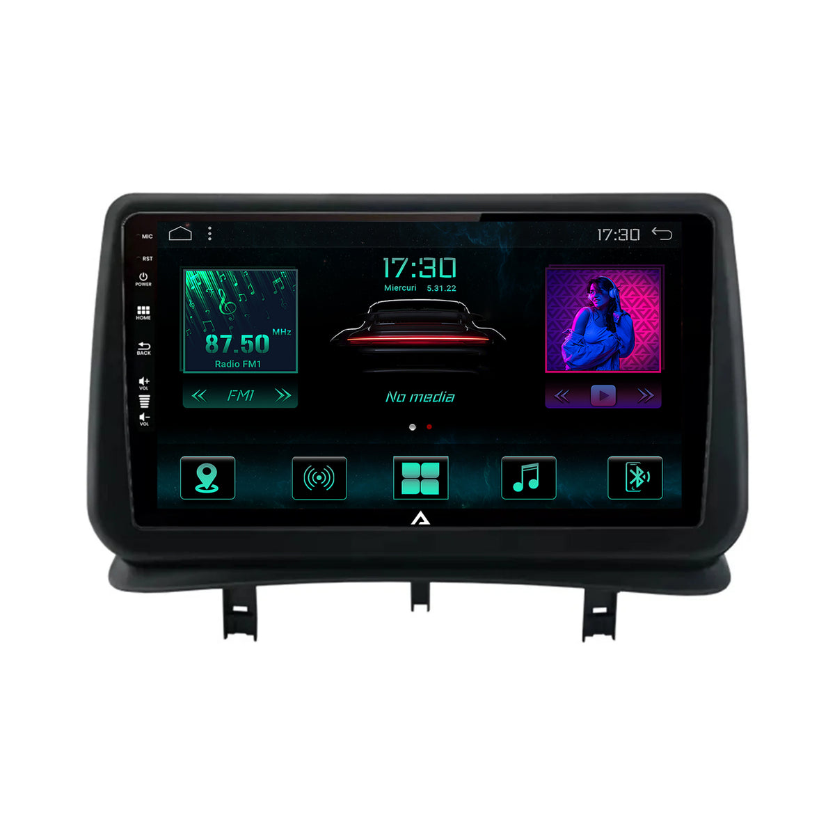 Navigatie Renault Clio 3 (2005-2013), Android, A-Octacore / 4GB RAM + 64GB ROM, 9 Inch - AD-BGA9004+AD-BGRKIT371V2