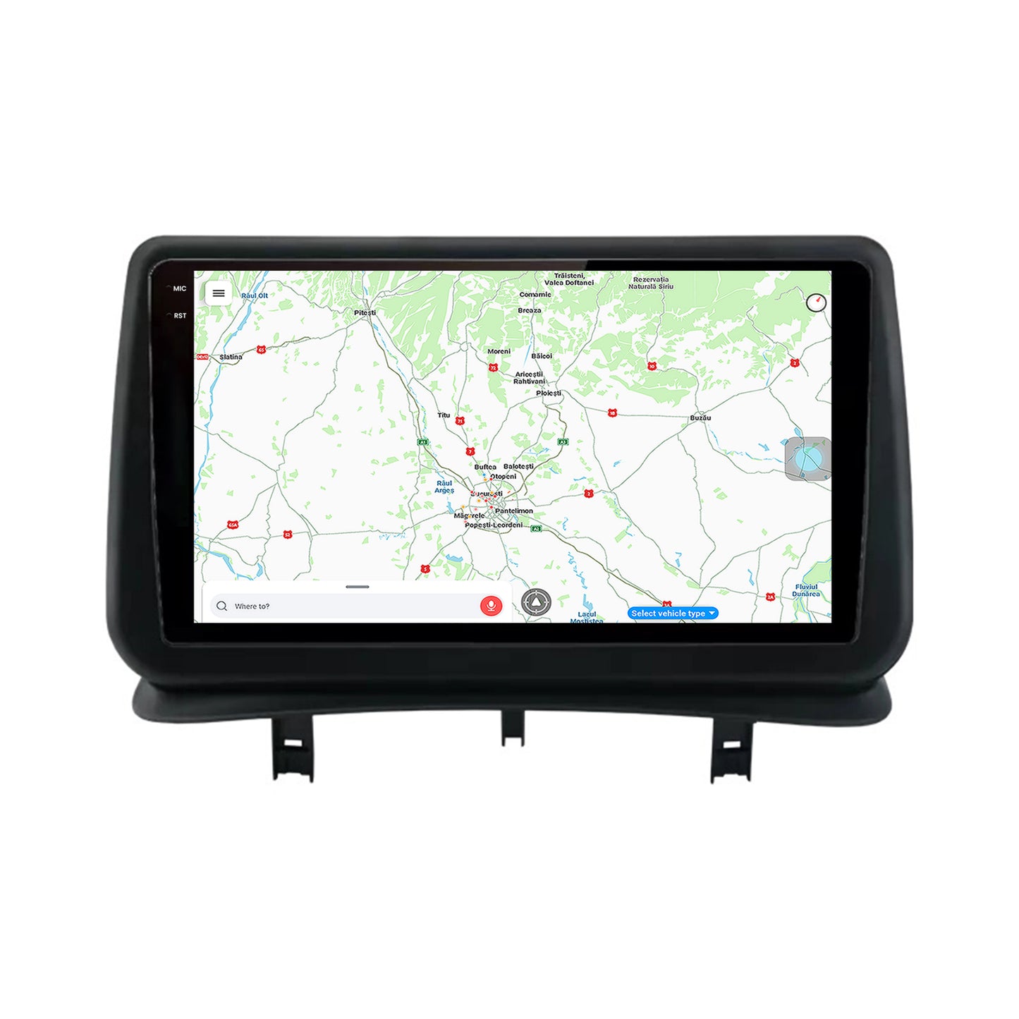 Navigatie Renault Clio 3 (2005-2013), Android, X-Octacore / 8GB RAM + 256GB ROM, 9.5 Inch - AD-BGX9008+AD-BGRKIT371V2
