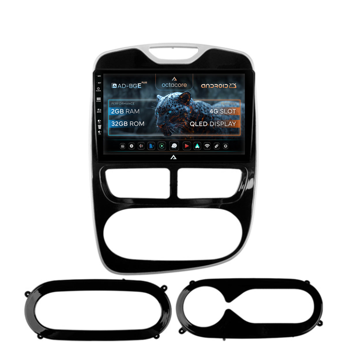 Navigatie Renault Clio IV (2012-2016), Android, E-Octacore / 2GB RAM + 32GB ROM, 9 Inch - AD-BGE9002+AD-BGRKIT369-1216